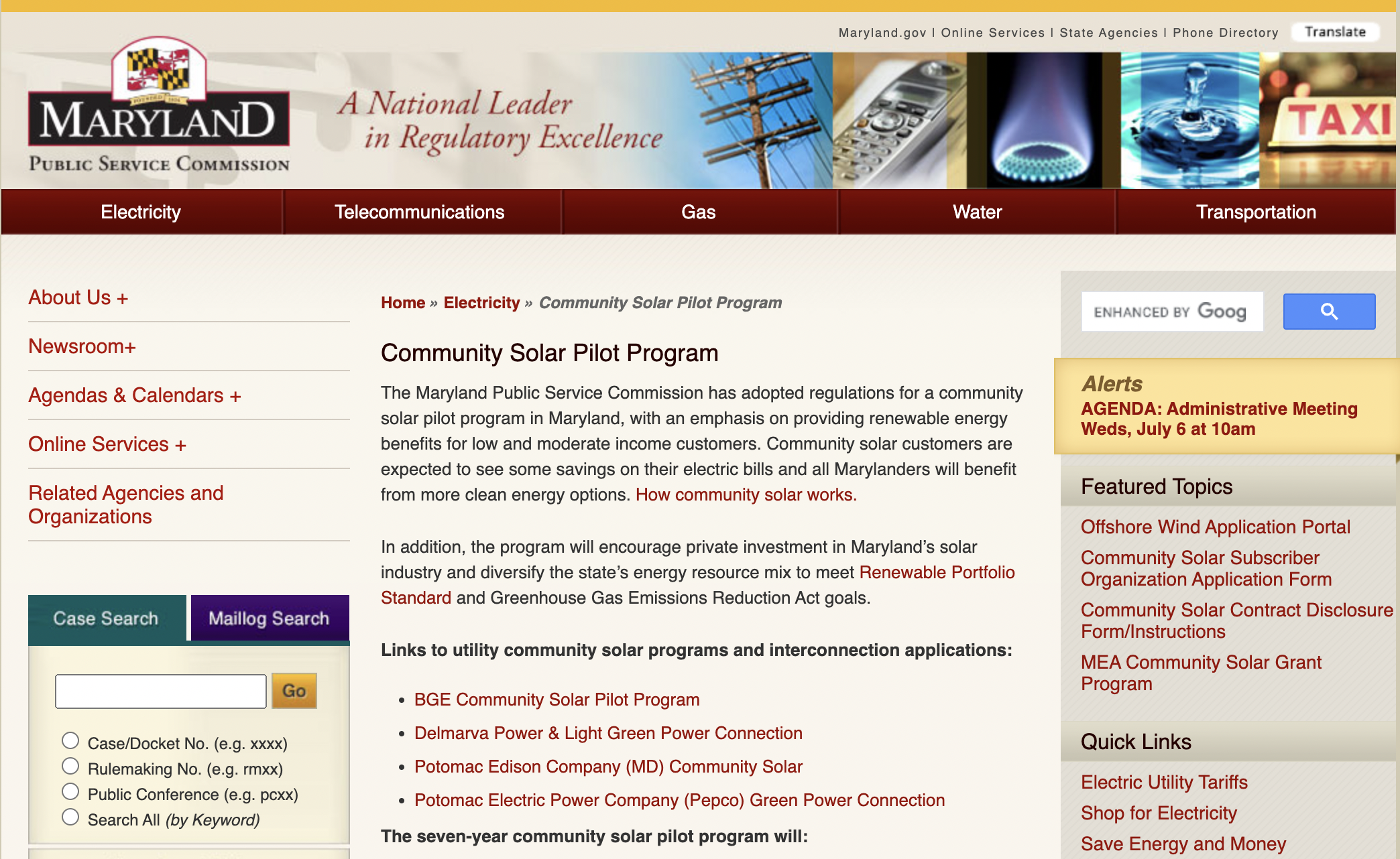 maryland public service commission